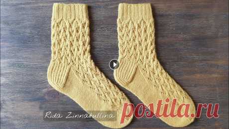 Ажурные носки спицами (мужские) #spears_socks (&quot;Копья&quot;) Вяжем ажурные носки на примере размера 42-43 Друзья, я буду искренне благодарна вам, если вы не будете пропускать ре...