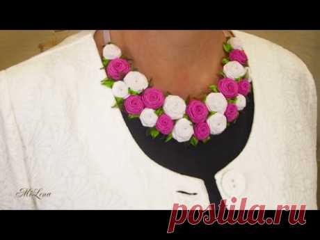 КОЛЬЕ ИЗ РОЗ, МК / DIY Roses Necklace