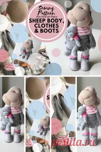 Sewing Pattern Sheep Body Cloth & Boots Sheep Doll Tutorial | Etsy