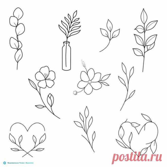 Эскизы для мелкой вышивки по скатерти