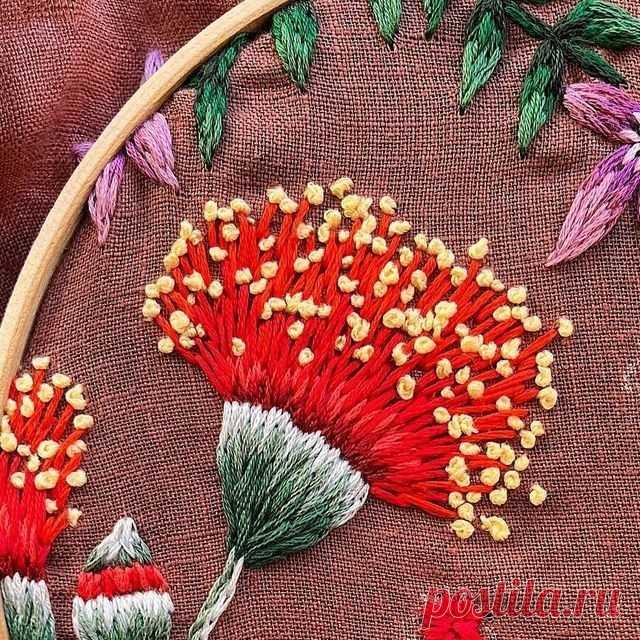 ​Идеи вышитых цветов