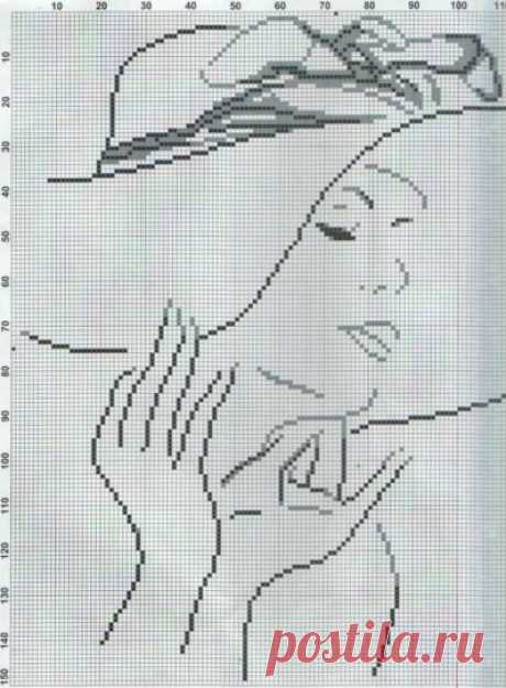 Контурная Вышивка Крестом