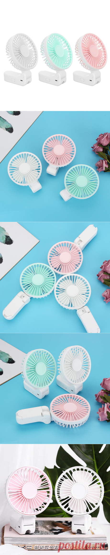portable usb rechargeable umbrella hanging fan handheld desktop mini folding fan air cooler cooling fan for office outdoor travel Sale