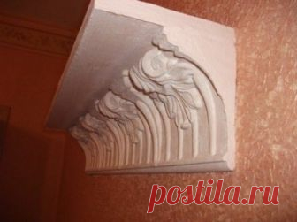 Оригинальная полка, стилизованная под лепнину / Я - суперпупер