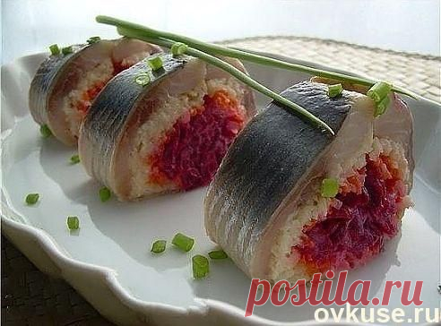Мини рулетики "Селедка под шубой" - Простые рецепты Овкусе.ру