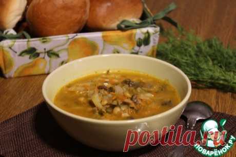 Гороховый суп с грибами - кулинарный рецепт