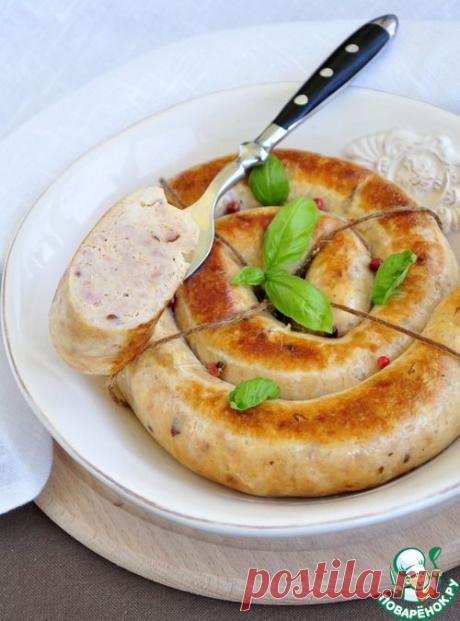 Ароматная куриная колбаса в сковороде - кулинарный рецепт