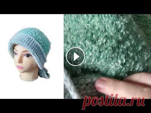 Тёплая бандана (повойник) #тунисским_вязанием Сегодня я покажу как связать теплую бандану (повойник) в технике тунисского вязания. Эта шапочка удобна тем, что завязки сзади легко регулируют размер...