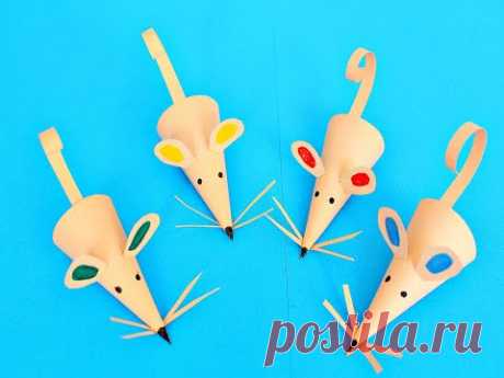 Как сделать Мышку /Крысу из бумаги. Простые поделки из бумаги.Paper Mouse/Raton de papel