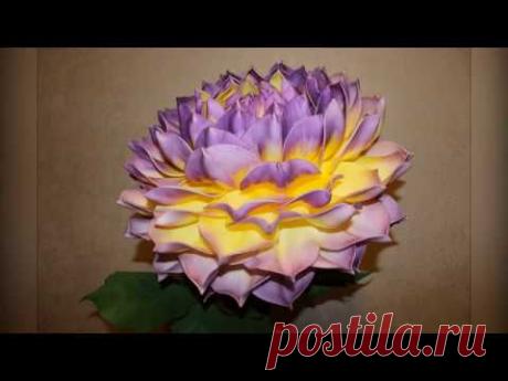 МК георгин светильник из изолона ЧАСТЬ 2 (формирование лепестков и сборка бутона)