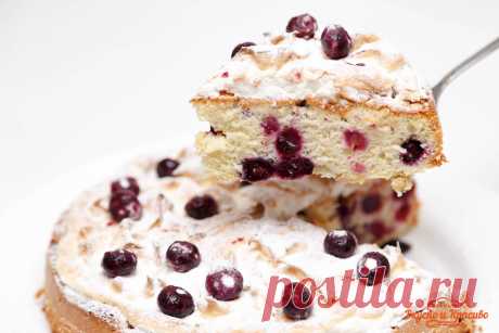 Шарлотка с черникой. Без соды и разрыхлителя | Вкусно и красиво с Натальей Балдук.