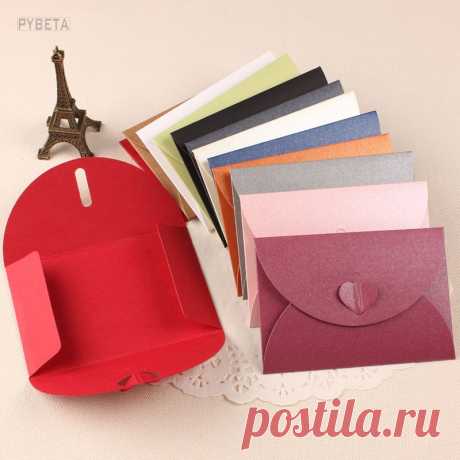 message card Picture - More Detailed Picture about 100 шт. 105*72 мм жемчужина бумаги Сердце застежка конверт крафт сообщение банковской карты членство карты Украсить конверт приглашение Picture in Приглашения from PYBETA Store | Aliexpress.com | Alibaba Group