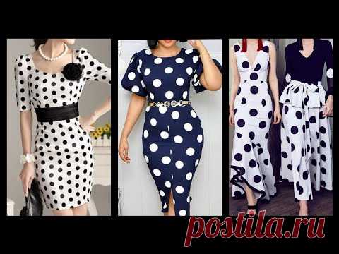 outstanding most trendyy polka dot middi dresses collection for ladies in black and white