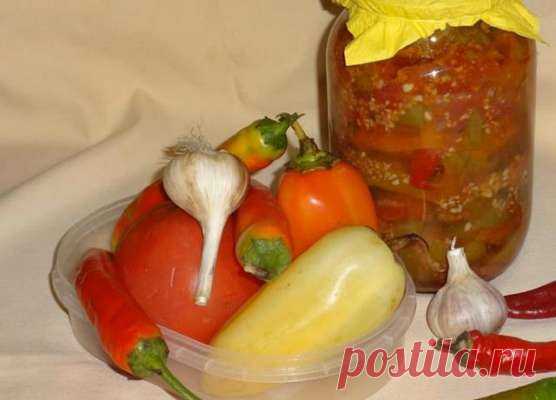 Острая закуска из горького перца с овощами — Дачный участок