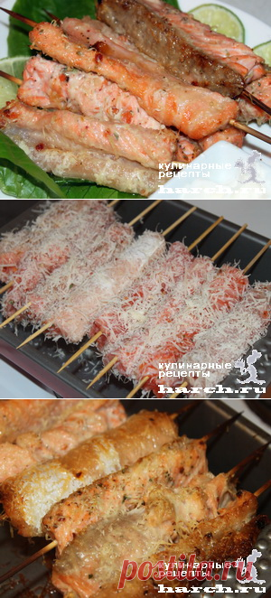 Рыбные шашлычки с пармезаном - Простые рецепты Овкусе.ру
