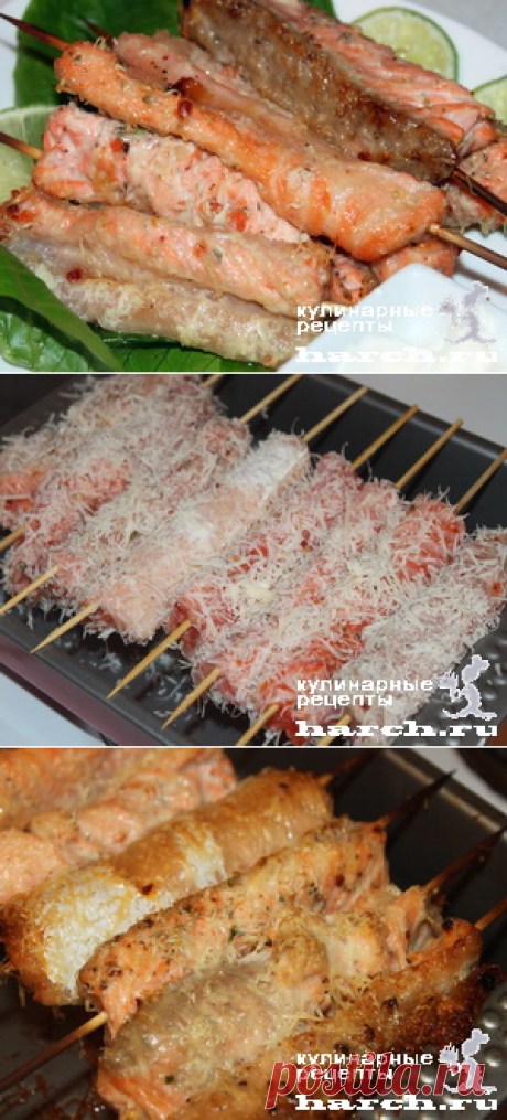 Рыбные шашлычки с пармезаном - Простые рецепты Овкусе.ру