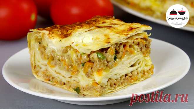 Обалденный мясной пирог на скорую руку