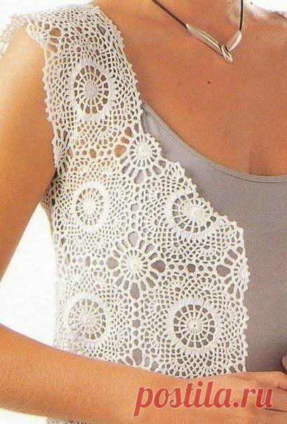 Ажурный мотив крючком