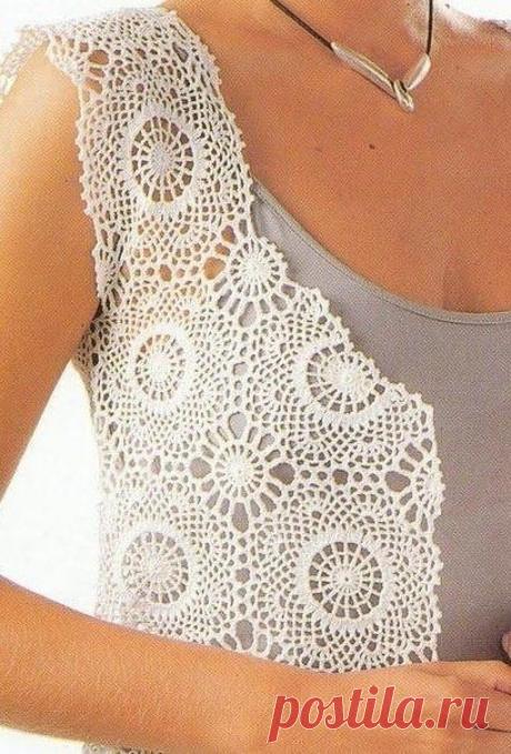 Ажурный мотив крючком