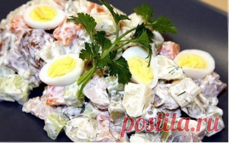Салат «Чудо» с копченой курицей