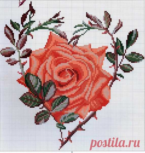 Вышивка крестиком: сердечки