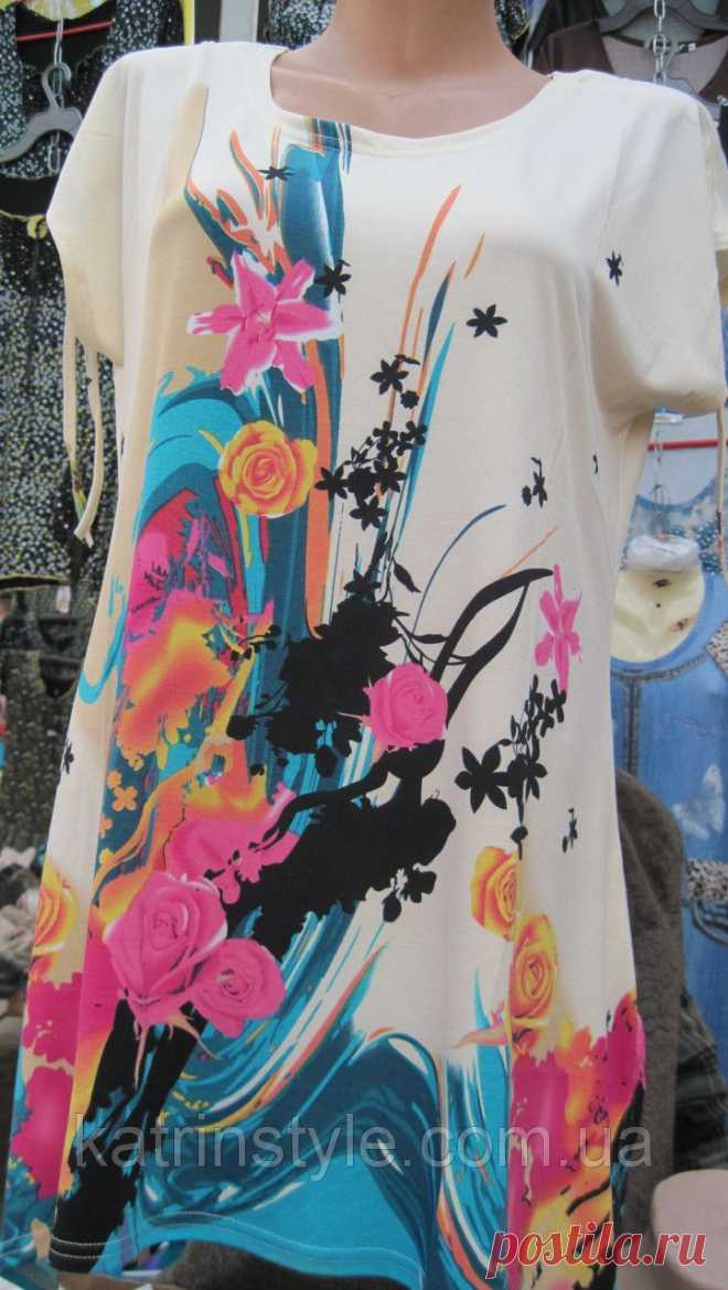 Купить Женская туника "Розочки" в интернет-магазине "KatrinStyle". Одежда оптом из Хмельницкого по отличным ценам высочайшего качества.