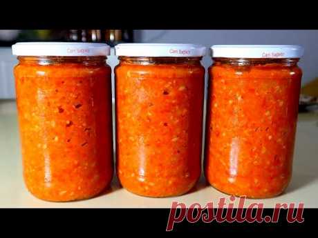АДЖИКА ИЗ КАБАЧКОВ НА ЗИМУ. САМЫЙ ПРОСТОЙ И ВКУСНЫЙ РЕЦЕПТ