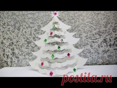 ЕЛОЧКА ИЗ БУМАГИ НУ ОООООЧЕНЬ ПРОСТО СДЕЛАТЬ Christmas tree made of paper just
