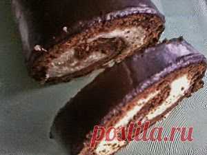 Вкусно жить не запретишь!: Шоколадный рулет с кремом из белого шоколада