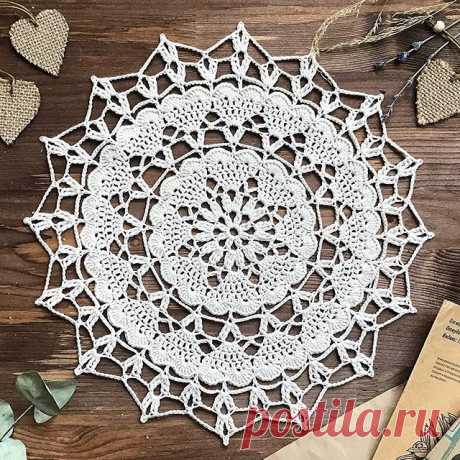 Follow the link in the profile header to my YouTube channel ODRI STUDIO, and together we will crochet such a beautiful doily with hearts!