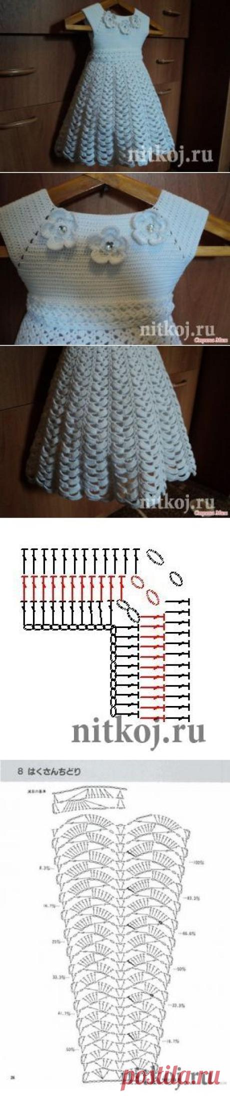 Праздничное платье крючком от baboch83ka » Ниткой - вязаные вещи для вашего дома, вязание крючком, вязание спицами, схемы вязания