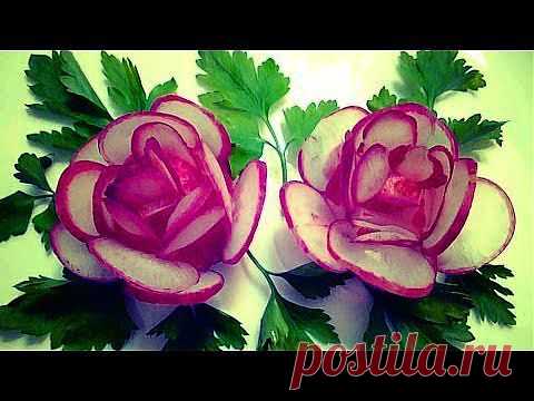 Уникальные украшения блюд из овощей..