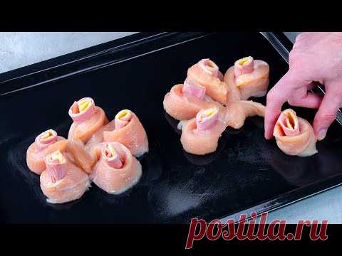 Цветочки из куриной грудки - на праздники исчезают первыми со стола!