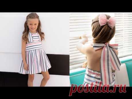 Vestido de rayas. REVISTA PATRONES INFANTILES nº 12