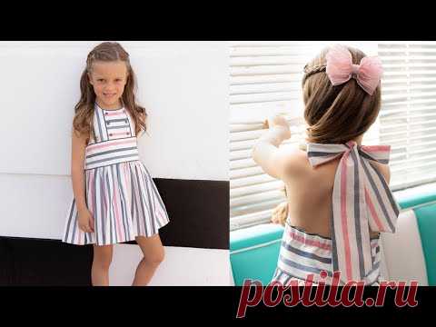 Vestido de rayas. REVISTA PATRONES INFANTILES nº 12