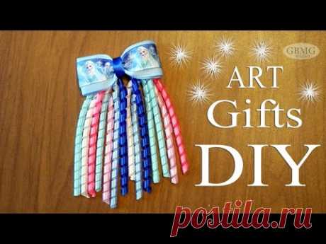 Красивый Art Бантик-Заколка или Брошь. Рукоделие. МК. DIY. Hand Made. Art.