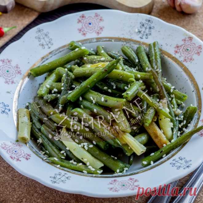Жареная с чесноком стручковая фасоль – Кулинарные рецепты любящей жены