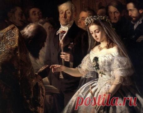 «Неравный брак» - странная картина, на которую не советуют смотреть женихам в возрасте
Василий Пукирев. Неравный брак, 1862. Фрагмент
Вокруг картины Василия Пукирева «Неравный брак» ходило множество слухов и легенд еще во времена ее создания, в 1862 г. Сюжет был настолько хорошо знак…