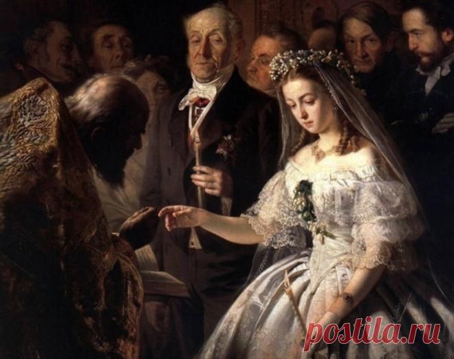 «Неравный брак» - странная картина, на которую не советуют смотреть женихам в возрасте 


Василий Пукирев. Неравный брак, 1862. Фрагмент
Вокруг картины Василия Пукирева «Неравный брак» ходило множество слухов и легенд еще во времена ее создания, в 1862 г. Сюжет был настолько хорошо знак…