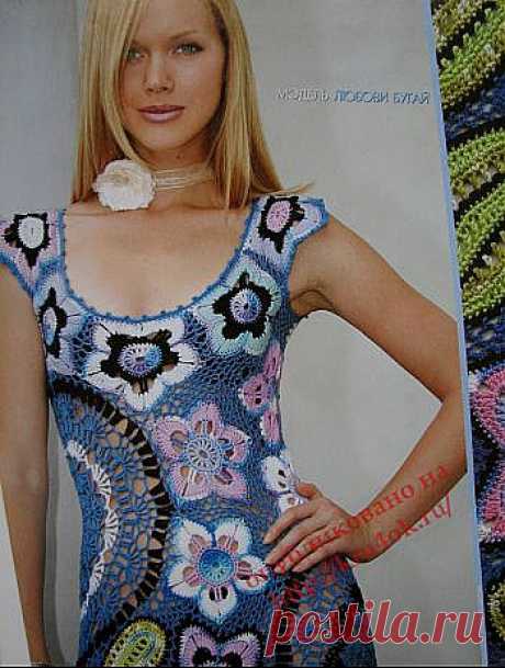 Вязание крючком платья со схемами и описаниями. Женские и детские вязаные платья крючком. - страница 6