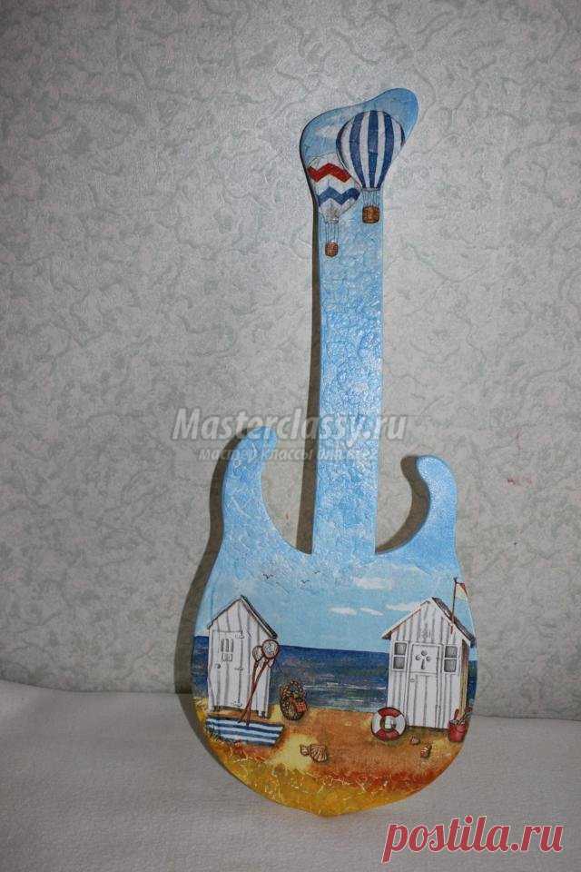 Декупаж яичной скорлупой. Гитара. Мастер класс с пошаговыми фото