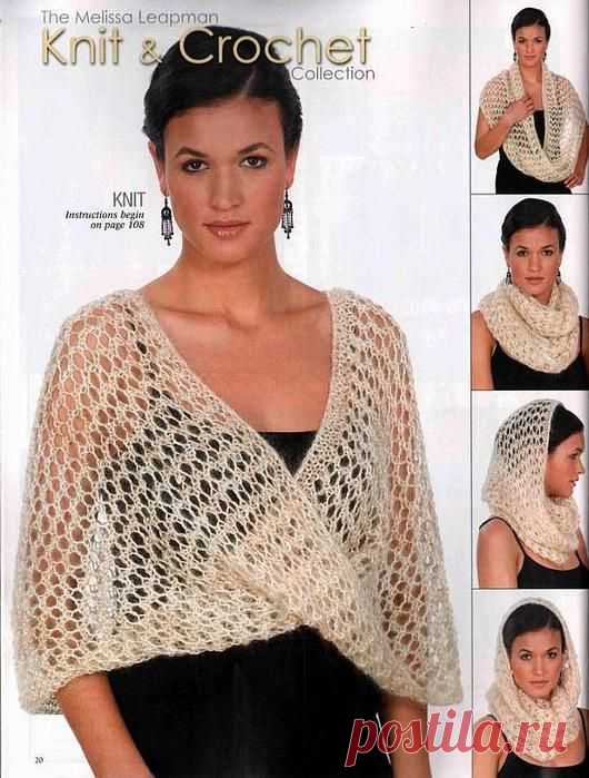 Ажурная накидка Knit 'N Style