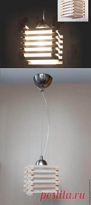 Простой деревянный светильник своими руками