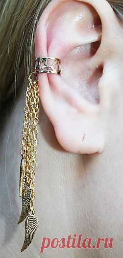 Кафф без прокола Крылья