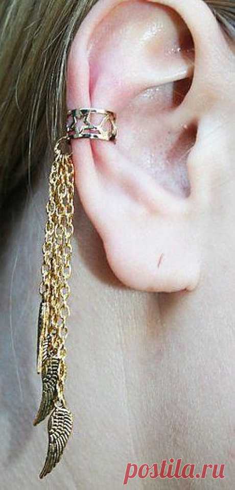 Кафф без прокола Крылья