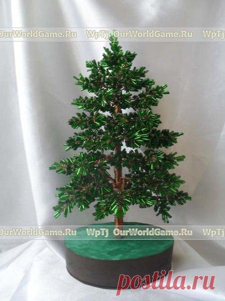 Плетём ёлочку из бисера