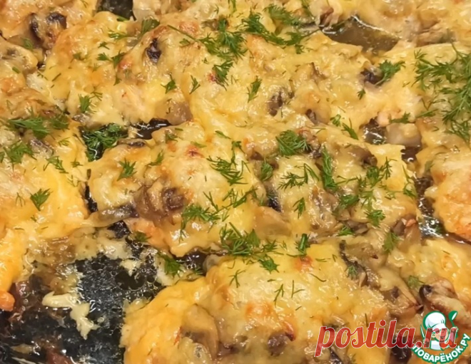Куриная грудка под шубой с грибами – кулинарный рецепт