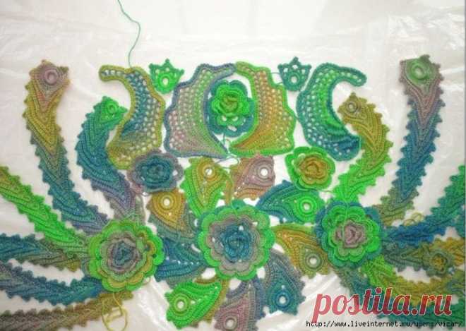 Перья крючком.