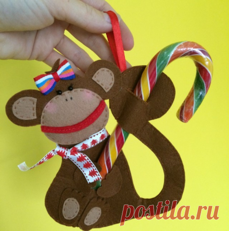 Обезьянка из фетра. Подробный мастер-класс.