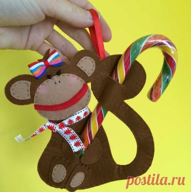 Обезьянка из фетра. Подробный мастер-класс.